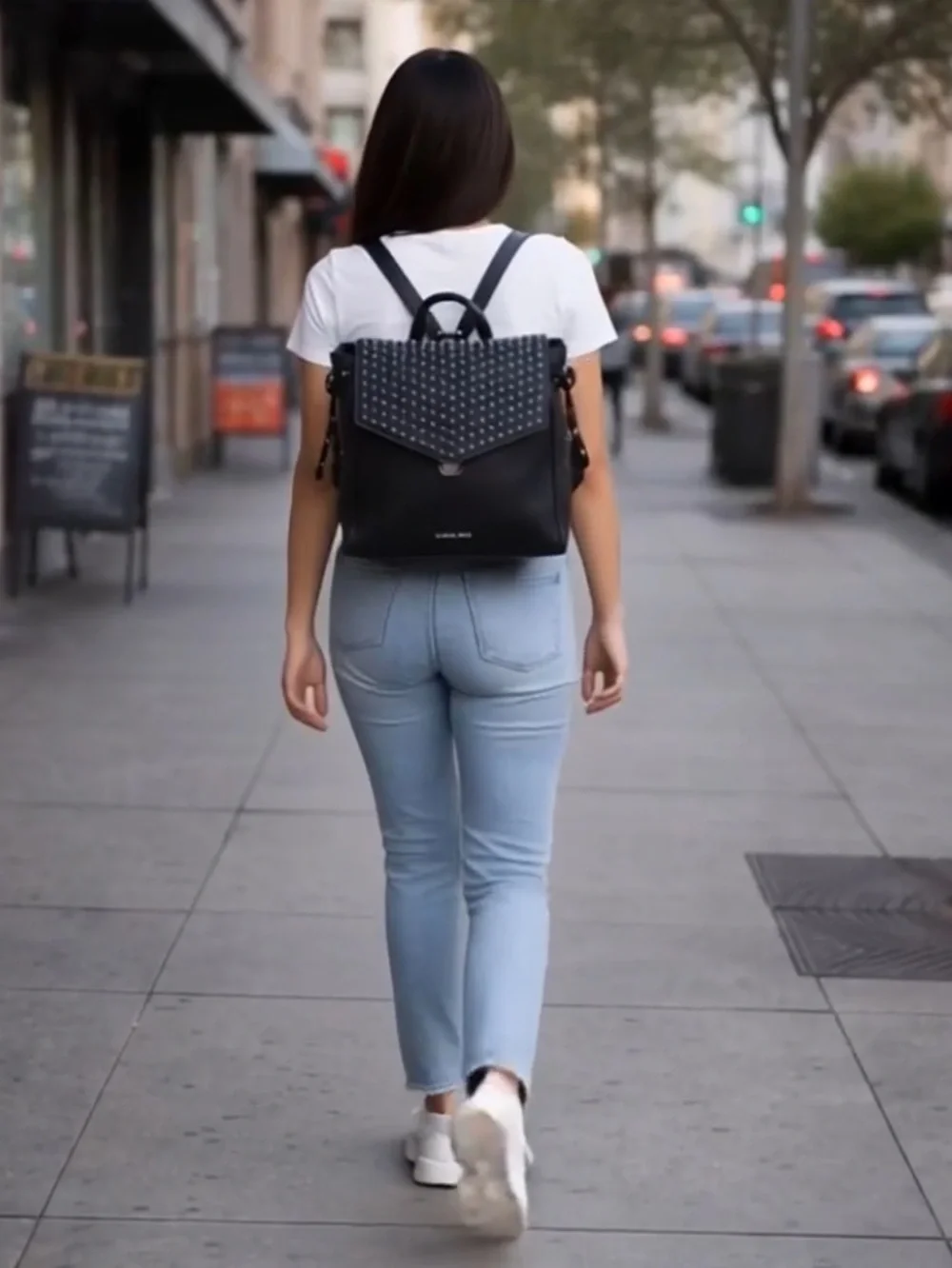 Michael‎ Kors Bristol Medium Studded Leather Black Backpack